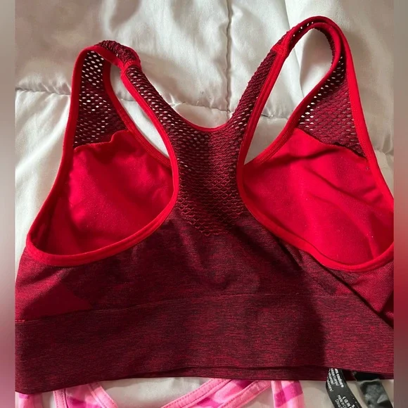 Pink Victoria’s Secret striped tank top and sports bra - Picture 5 of 9